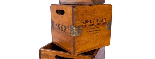 Set of 4 Record Boxes - Abbey Road-Cheshire Furniture Outlet