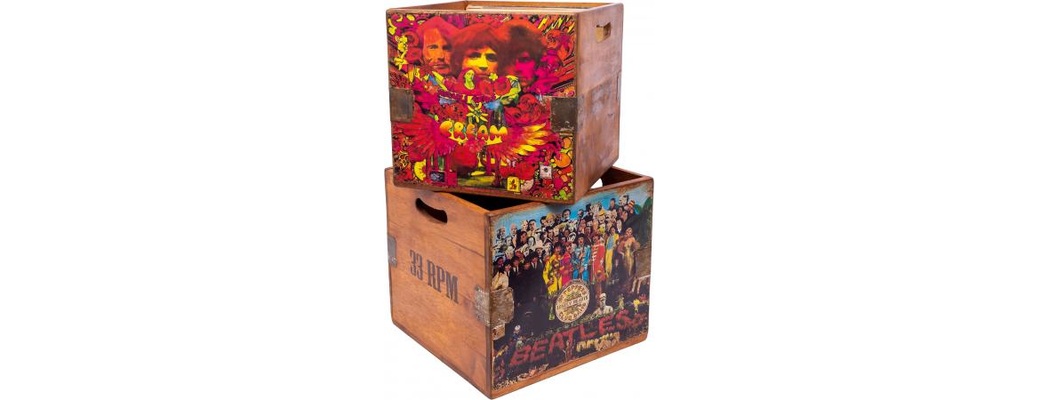 Set of 4 Record Boxes-Cheshire Furniture Outlet