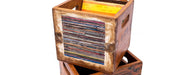 Set of 4 Record Boxes-Cheshire Furniture Outlet