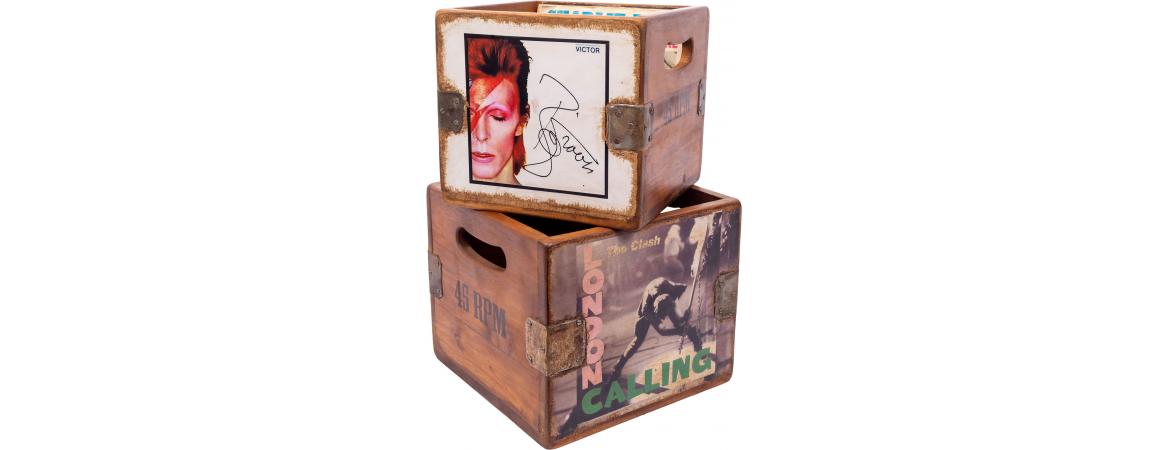 Set of 4 Record Boxes-Cheshire Furniture Outlet