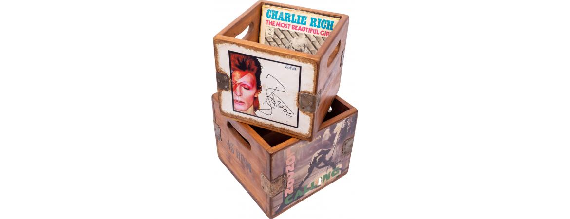 Set of 4 Record Boxes-Cheshire Furniture Outlet