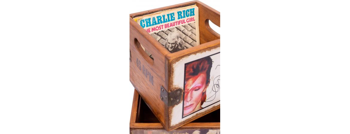 Set of 4 Record Boxes-Cheshire Furniture Outlet
