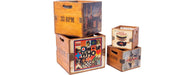 Set of 4 Record Boxes-Cheshire Furniture Outlet