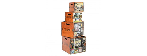Set of 4 Record Boxes-Cheshire Furniture Outlet
