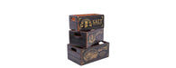 Set of 3 Vintage Black Boxes - Kitchen-Cheshire Furniture Outlet