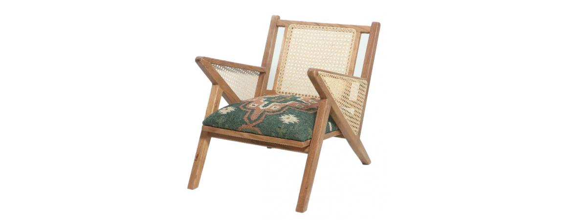 Rattan Chair - Green-Cheshire Furniture Outlet
