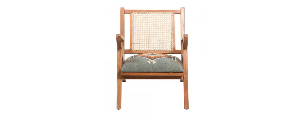 Rattan Chair - Blue-Cheshire Furniture Outlet