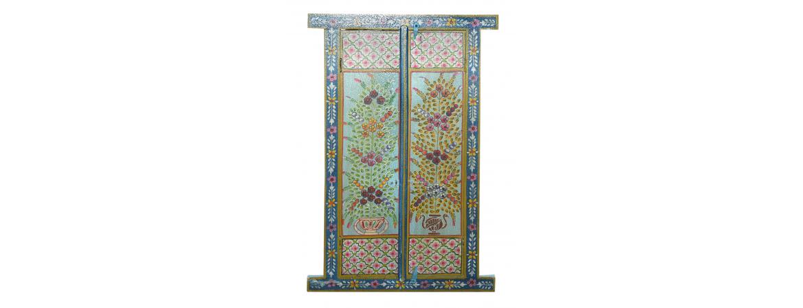 Handpainted Shutter with Mirror-Cheshire Furniture Outlet