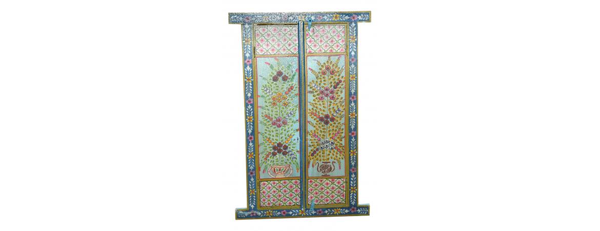 Handpainted Shutter with Mirror-Cheshire Furniture Outlet