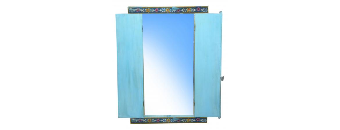 Handpainted Shutter with Mirror-Cheshire Furniture Outlet
