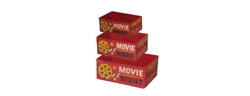Set of 3 Metal Movie Boxes-Cheshire Furniture Outlet