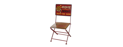 Hand Painted Iron Movie Folding Chair-Cheshire Furniture Outlet