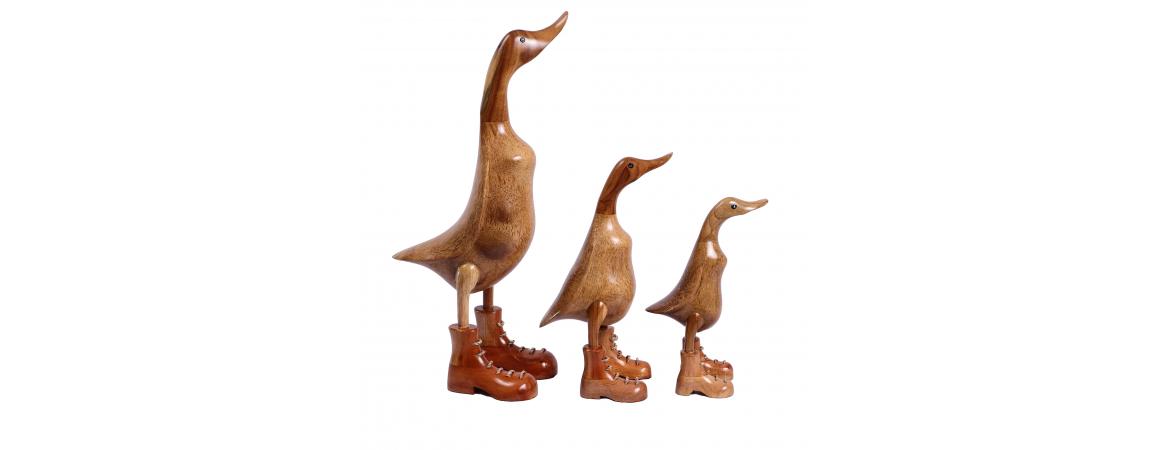 Set of 3 Ducks - Boots with Laces-Cheshire Furniture Outlet