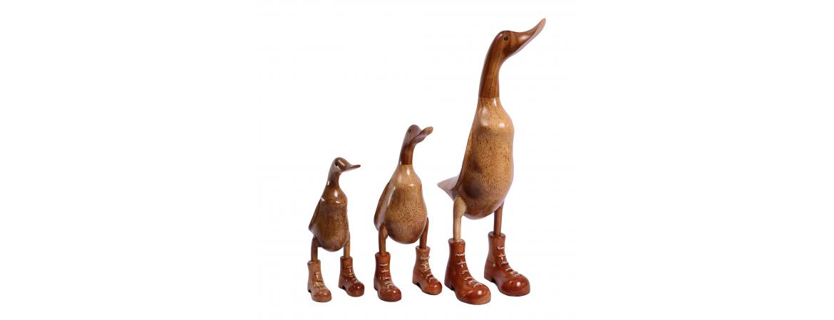Set of 3 Ducks - Boots with Laces-Cheshire Furniture Outlet