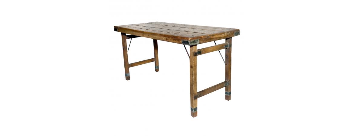 Wooden Folding Table W152 x D76 x H70cm-Cheshire Furniture Outlet