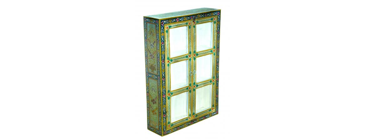 Hand Painted 2 Door Glazed Cabinet-Cheshire Furniture Outlet