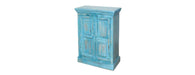 Hand Painted Blue Crack Finish 2 Door Cabinet-Cheshire Furniture Outlet