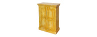 Hand Painted Yellow Crack Finish 2 Door Cabinet-Cheshire Furniture Outlet