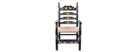 Black Lyre Bird Design Wooden Arm Chair-Cheshire Furniture Outlet