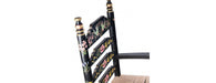 Black Lyre Bird Design Wooden Arm Chair-Cheshire Furniture Outlet
