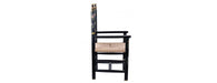 Black Lyre Bird Design Wooden Arm Chair-Cheshire Furniture Outlet