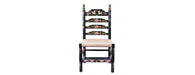 Black Lyre Bird Design Wooden Chair-Cheshire Furniture Outlet