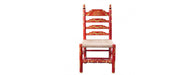 Red Floral Design Wooden Chair-Cheshire Furniture Outlet