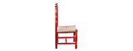 Red Floral Design Wooden Chair-Cheshire Furniture Outlet