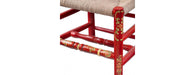 Red Floral Design Wooden Chair-Cheshire Furniture Outlet