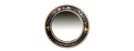Black Lyre Bird Design Large Round Mirror-Cheshire Furniture Outlet