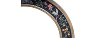 Black Lyre Bird Design Large Round Mirror-Cheshire Furniture Outlet