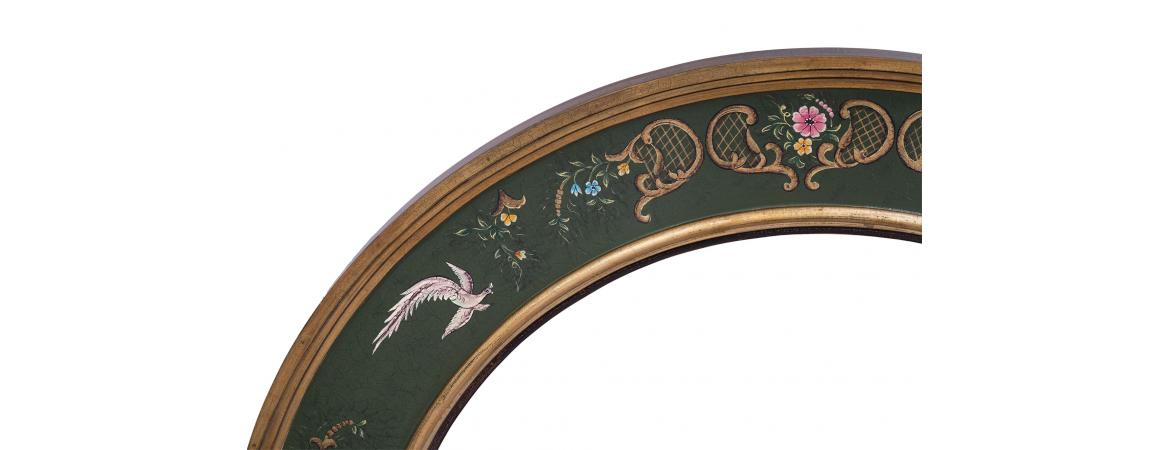 Green Fountain Design Large Round Mirror-Cheshire Furniture Outlet