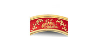 Red Floral Design Large Round Mirror-Cheshire Furniture Outlet