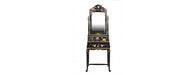 Black Lyre Bird Design Dresser with Mirror-Cheshire Furniture Outlet