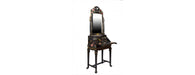 Black Lyre Bird Design Dresser with Mirror-Cheshire Furniture Outlet
