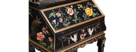 Black Lyre Bird Design Dresser with Mirror-Cheshire Furniture Outlet
