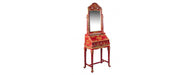 Red Floral Design Dresser with Mirror-Cheshire Furniture Outlet