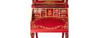 Red Floral Design Dresser with Mirror-Cheshire Furniture Outlet