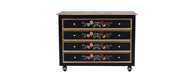 Black Lyre Bird Design 4 Drawer Chest-Cheshire Furniture Outlet