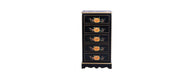 Black Lyre Bird Design 5 Drawer Cabinet-Cheshire Furniture Outlet