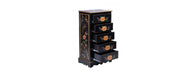 Black Lyre Bird Design 5 Drawer Cabinet-Cheshire Furniture Outlet