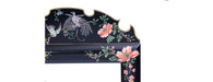 Black Lyre Bird Design Dressing Table Mirror-Cheshire Furniture Outlet
