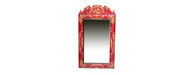 Red Floral Design Dressing Table Mirror-Cheshire Furniture Outlet