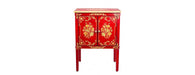 Red Floral Design Cabinet-Cheshire Furniture Outlet