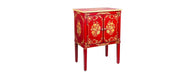 Red Floral Design Cabinet-Cheshire Furniture Outlet