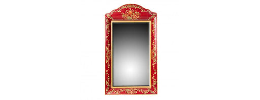 Red Floral Design Mirror-Cheshire Furniture Outlet
