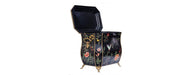 Black Lyre Bird Design Storage-Cheshire Furniture Outlet