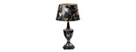 Black Lyre Bird Design Lamp with shade-Cheshire Furniture Outlet