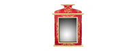 Red Floral Design Wall Unit-Cheshire Furniture Outlet