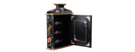 Black Lyre Bird Design Key Cabinet-Cheshire Furniture Outlet